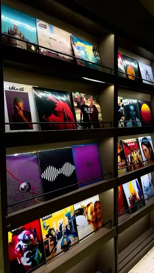 Prateleiras de discos